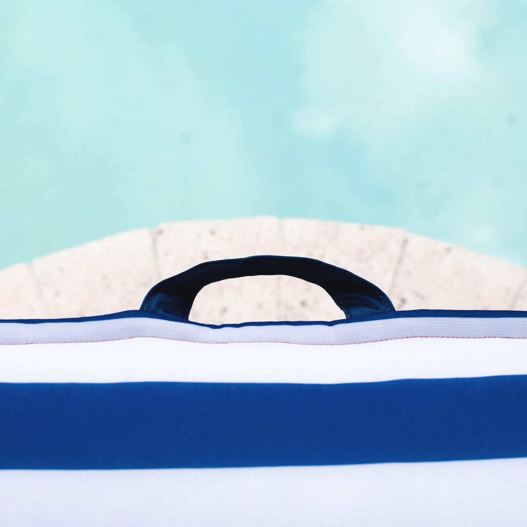 Lagoon Lounger pool float carry handle #color_americana-nautical-stripe